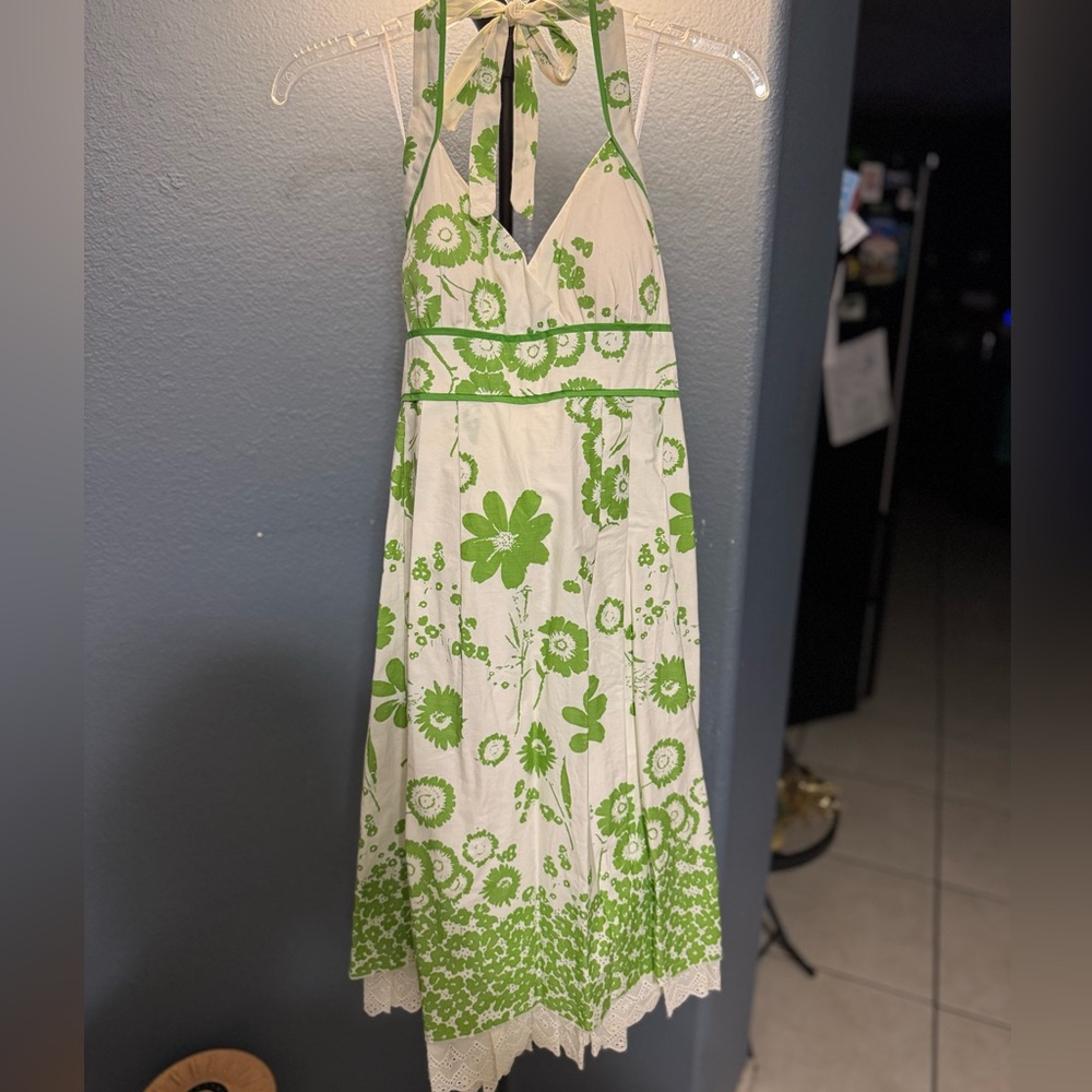 Green Floral Mini Dress